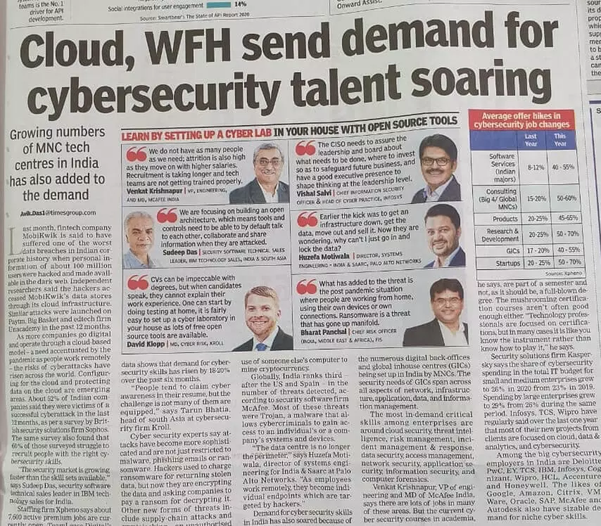 cloud, WFH send demand for cybersecurity talent soaring